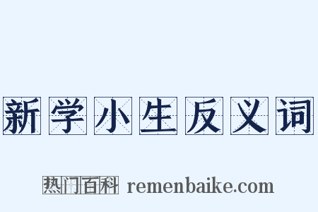 新学小生反义词是什么意思的图片